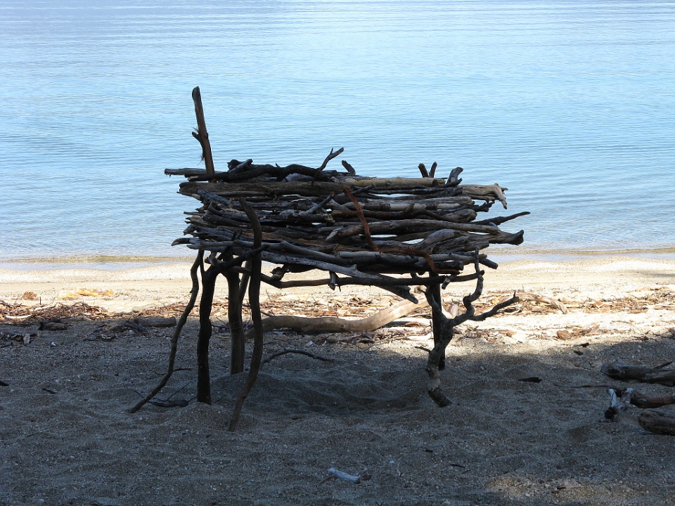 Detail of the Stick Shelter